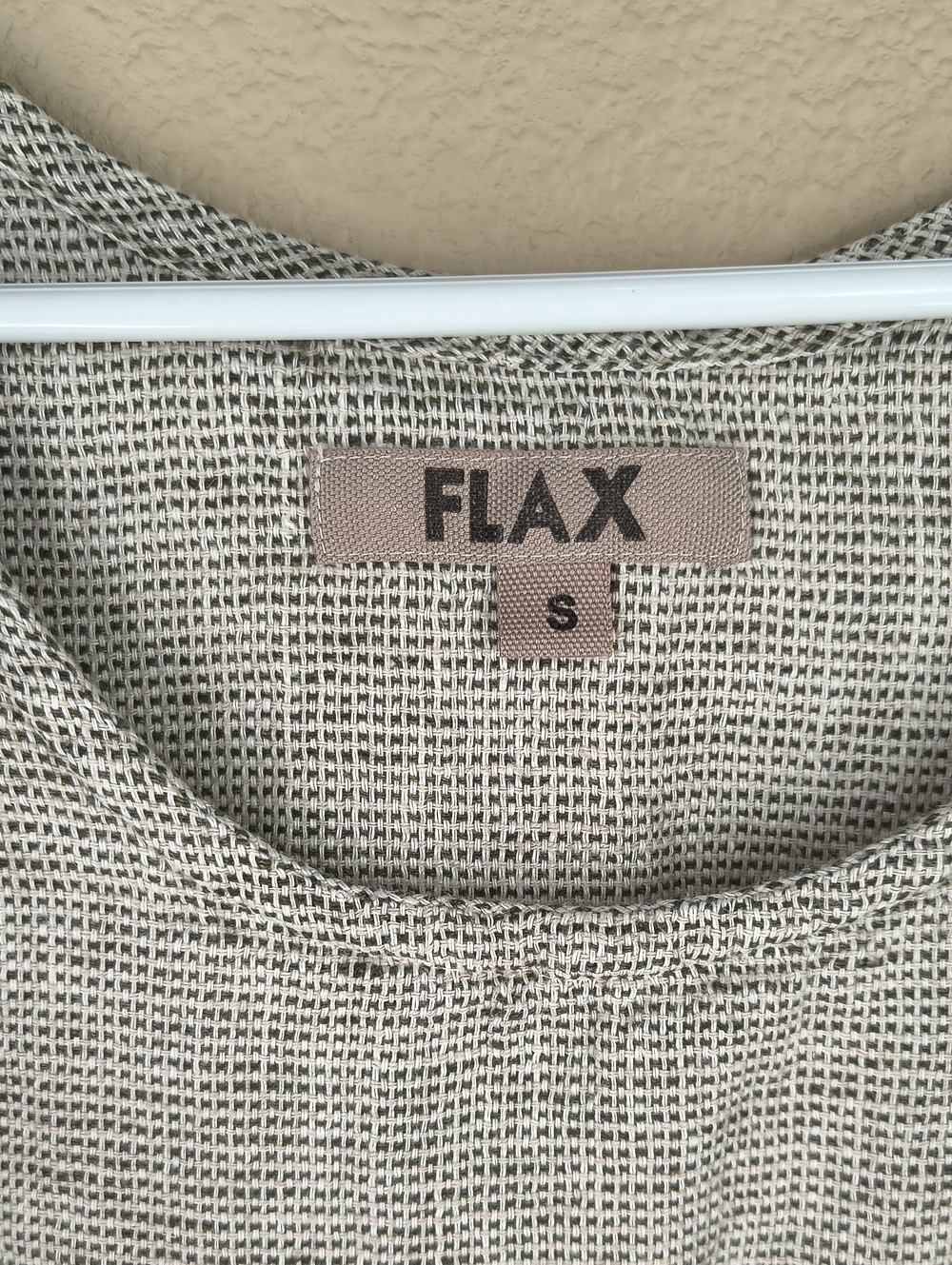 FLAX Natural Beige Linen Pocket Tank Top - Picture 2 of 7